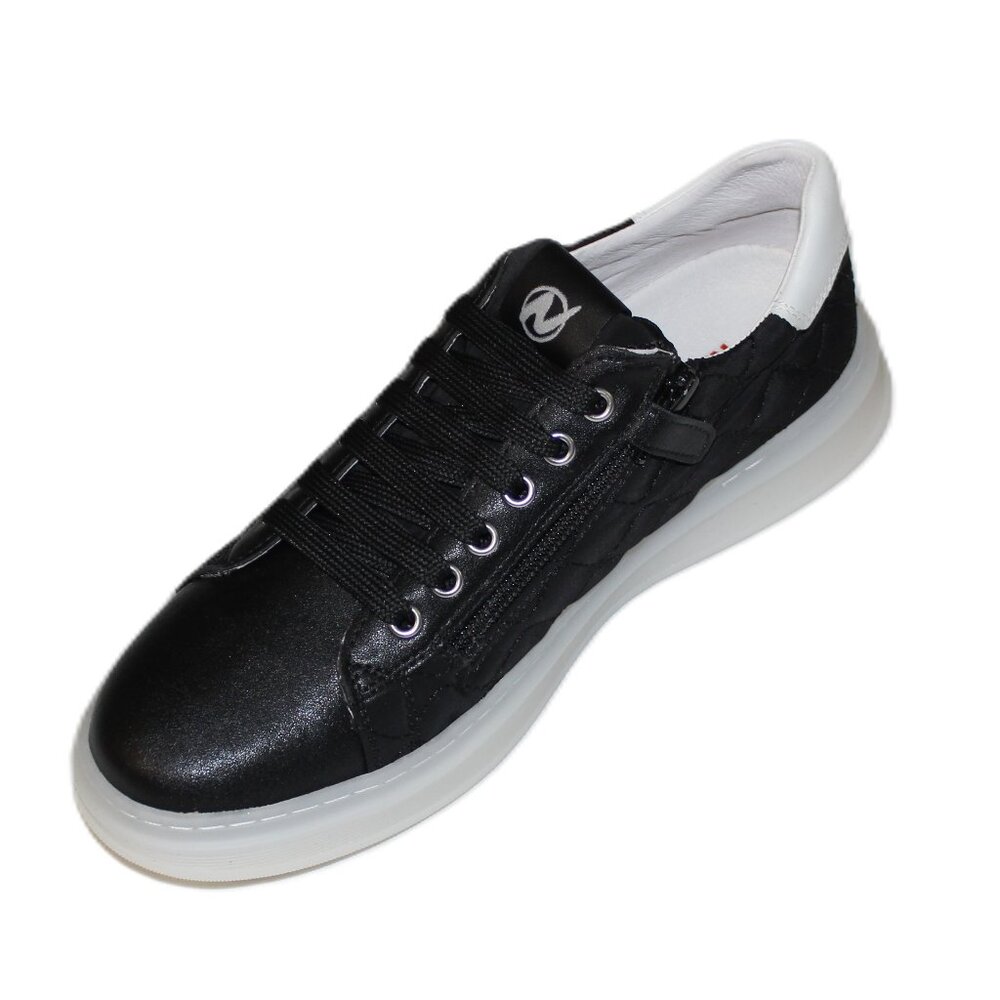 NATURINO BIG KIDS MERIA ZIP BLACK/WHITE SNEAKERS